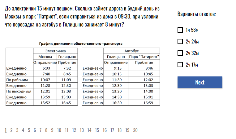 тесты для работников